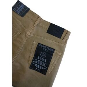 Vintage Genes Black Mens Slim Fit Comfort French Terry Denim BROWN Jeans SZ. 30